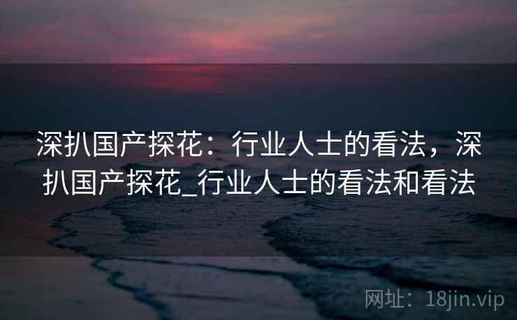 深扒国产探花：行业人士的看法，深扒国产探花_行业人士的看法和看法