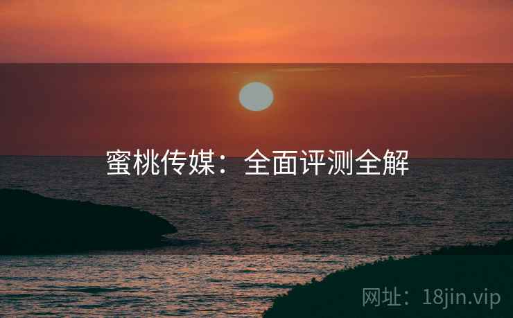 蜜桃传媒:全面评测全解